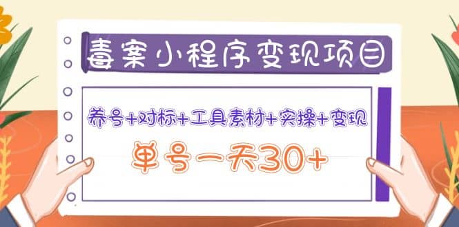 毒案小程序变现项目：养号+对标+工具素材+实操+变现云富网创-网创项目资源站-副业项目-创业项目-搞钱项目云富网创