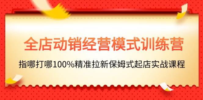 全店动销-经营模式训练营，指哪打哪100%精准拉新保姆式起店实战课程云富网创-网创项目资源站-副业项目-创业项目-搞钱项目云富网创