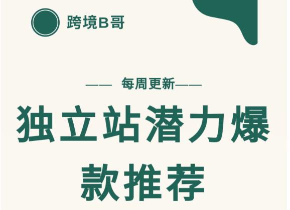 【跨境B哥】独立站潜力爆款选品推荐，测款出单率高达百分之80（每周更新）云富网创-网创项目资源站-副业项目-创业项目-搞钱项目云富网创