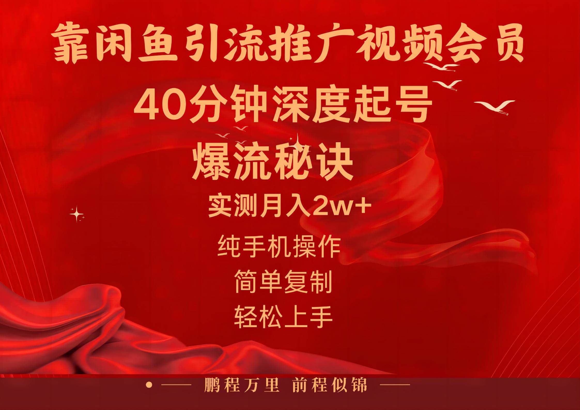 闲鱼暴力引流推广视频会员，能做到日入2W+，操作简单云富网创-网创项目资源站-副业项目-创业项目-搞钱项目云富网创