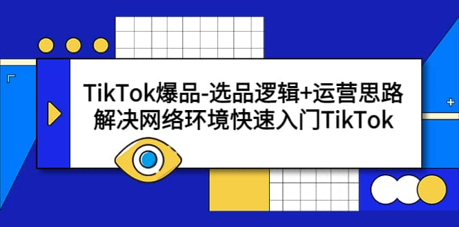 TikTok爆品-选品逻辑+运营思路：解决网络环境快速入门TikTok云富网创-网创项目资源站-副业项目-创业项目-搞钱项目云富网创