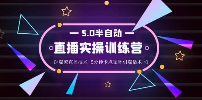 蚂蚁·5.0半自动直播2345打法，半自动爆流直播技术+5分钟卡点循环引爆话术云富网创-网创项目资源站-副业项目-创业项目-搞钱项目云富网创