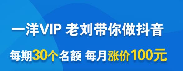 一洋电商抖音VIP，每月集训课+实时答疑+资源共享+联盟合作价值580元云富网创-网创项目资源站-副业项目-创业项目-搞钱项目云富网创