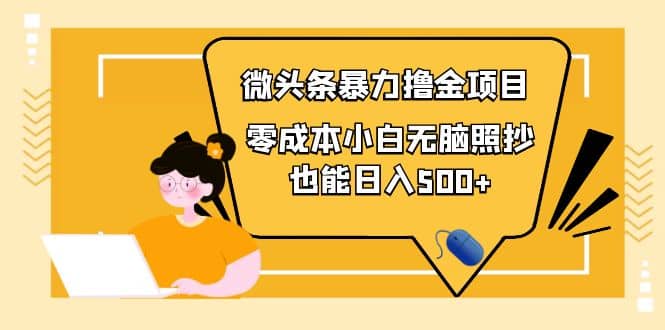 人人都能操作的微头条最新暴力撸金项目，零成本小白无脑搬运云富网创-网创项目资源站-副业项目-创业项目-搞钱项目云富网创