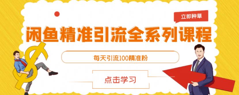 闲鱼精准引流全系列课程，每天引流100精准粉【视频课程】云富网创-网创项目资源站-副业项目-创业项目-搞钱项目云富网创