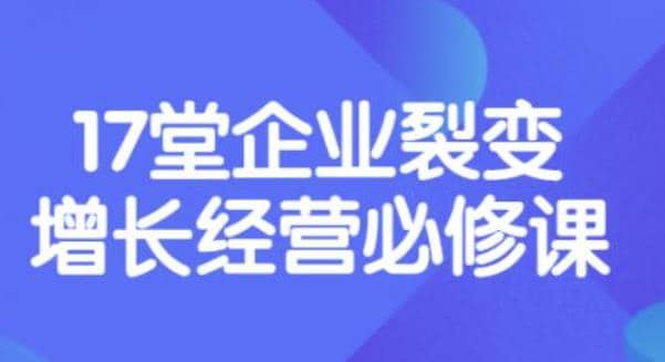 《盈利增长17堂必修课》企业裂变增长的经营智慧，带你了解增长的本质云富网创-网创项目资源站-副业项目-创业项目-搞钱项目云富网创