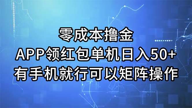 零成本撸金，APP领红包，单机日入50+，有手机就行，可以矩阵操作云富网创-网创项目资源站-副业项目-创业项目-搞钱项目云富网创