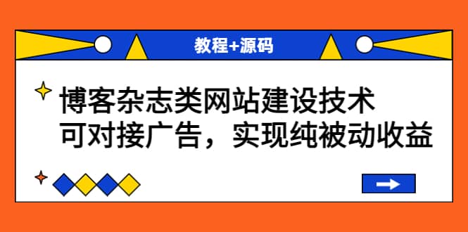 博客杂志类网站建设技术，可对接广告，实现纯被动收益（教程+源码）云富网创-网创项目资源站-副业项目-创业项目-搞钱项目云富网创