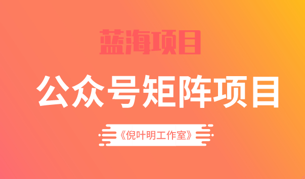 蓝海公众号矩阵项目训练营，0粉冷启动，公众号矩阵账号粉丝突破30w云富网创-网创项目资源站-副业项目-创业项目-搞钱项目云富网创