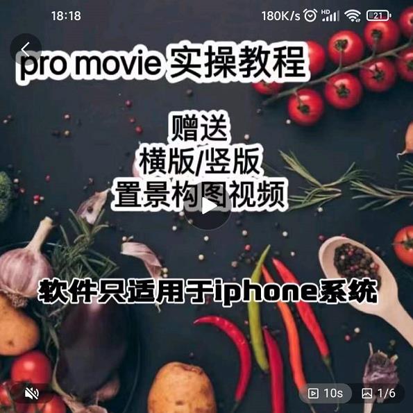 漆十二美食摄影，25​节promovie实操高手课节云富网创-网创项目资源站-副业项目-创业项目-搞钱项目云富网创