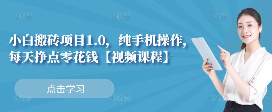 小白搬砖项目1.0，纯手机操作，每天兼职挣点零花钱云富网创-网创项目资源站-副业项目-创业项目-搞钱项目云富网创