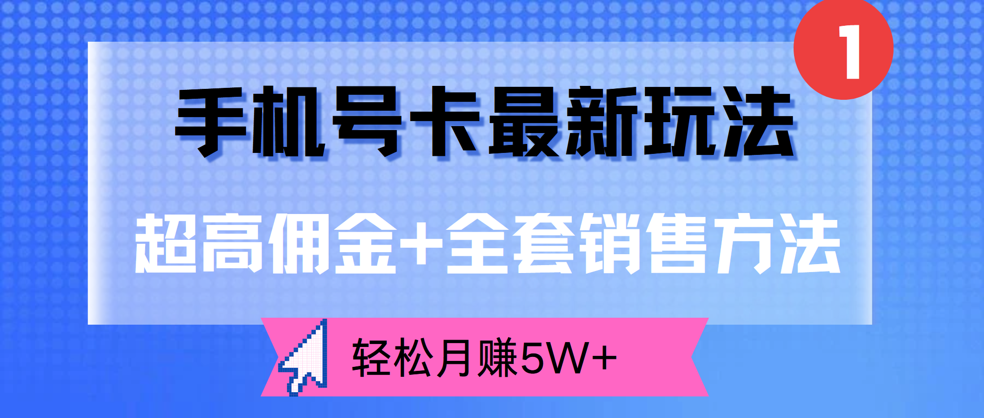 超高佣金+全套销售方法，手机号卡最新玩法，轻松月赚5W+云富网创-网创项目资源站-副业项目-创业项目-搞钱项目云富网创