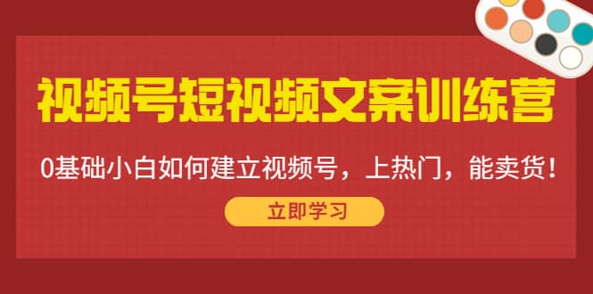 视频号短视频文案训练营：0基础小白如何建立视频号，上热门，能卖货！云富网创-网创项目资源站-副业项目-创业项目-搞钱项目云富网创