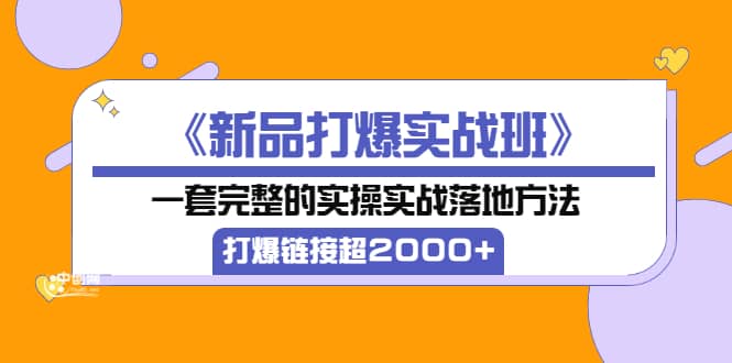 《新品打爆实战班》一套完整的实操实战落地方法，打爆链接超2000+（38节课)云富网创-网创项目资源站-副业项目-创业项目-搞钱项目云富网创