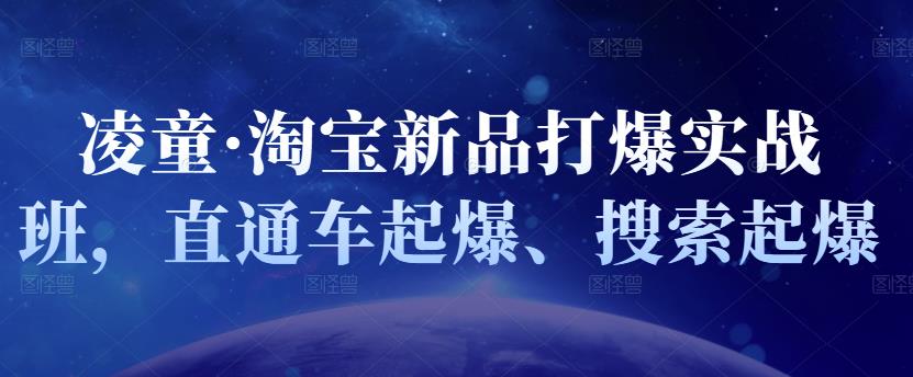 凌童·淘宝新品打爆实战班，直通车起爆、搜索起爆云富网创-网创项目资源站-副业项目-创业项目-搞钱项目云富网创