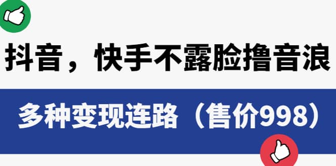 抖音，快手不露脸撸音浪项目，多种变现连路（售价998）云富网创-网创项目资源站-副业项目-创业项目-搞钱项目云富网创