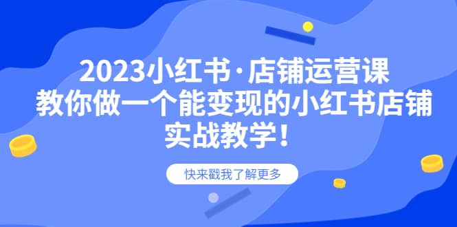 2023小红书·店铺运营课，教你做一个能变现的小红书店铺，20节-实战教学云富网创-网创项目资源站-副业项目-创业项目-搞钱项目云富网创