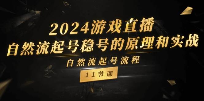 2024游戏直播-自然流起号稳号的原理和实战，自然流起号流程（11节）云富网创-网创项目资源站-副业项目-创业项目-搞钱项目云富网创