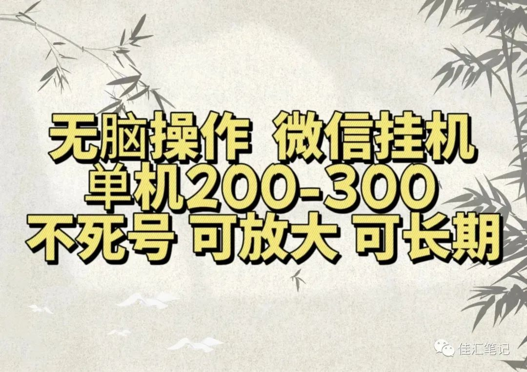 无脑操作微信视频号挂机单机200-300一天，不死号，可放大，工作室实测云富网创-网创项目资源站-副业项目-创业项目-搞钱项目云富网创