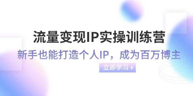 流量变现-IP实操训练营：新手也能打造个人IP，成为百万博主（46节课）云富网创-网创项目资源站-副业项目-创业项目-搞钱项目云富网创