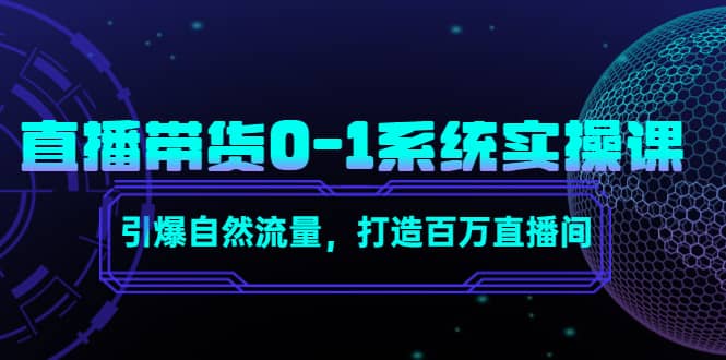 直播带货0-1系统实操课，引爆自然流量，打造百万直播间云富网创-网创项目资源站-副业项目-创业项目-搞钱项目云富网创