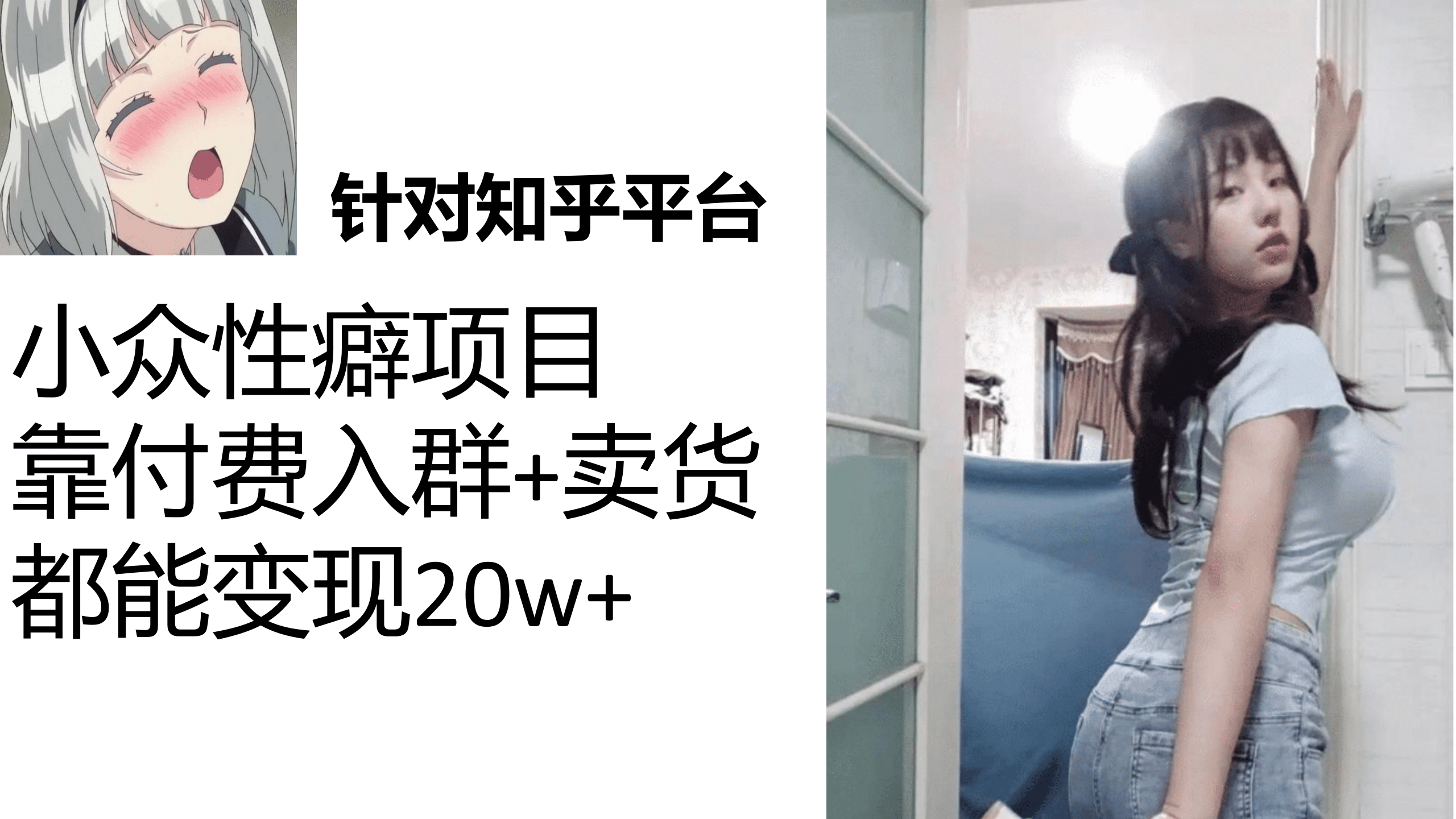 知乎小众性癖项目，Lsp的钱才是最好赚的，付费建群+卖货变现20w云富网创-网创项目资源站-副业项目-创业项目-搞钱项目云富网创