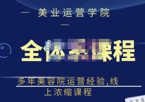 网红美容院全套营销落地课程，多年美容院运营经验，线上浓缩课程云富网创-网创项目资源站-副业项目-创业项目-搞钱项目云富网创