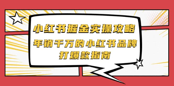 小红书掘金实操攻略，年销千万的小红书品牌打爆款指南云富网创-网创项目资源站-副业项目-创业项目-搞钱项目云富网创