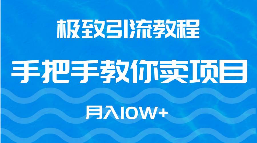 极致引流教程，手把手教你卖项目，月入10W+云富网创-网创项目资源站-副业项目-创业项目-搞钱项目云富网创