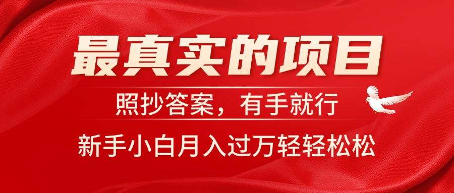 最真实的项目，照抄答案，有手就行，新手小白月入过万轻轻松松云富网创-网创项目资源站-副业项目-创业项目-搞钱项目云富网创