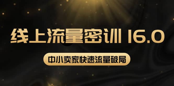 2022秋秋线上流量密训16.0：包含 暴力引流10W+中小卖家流量破局技巧 等等！云富网创-网创项目资源站-副业项目-创业项目-搞钱项目云富网创