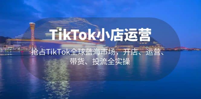 TikTok小店运营 抢占TikTok全球蓝海市场，开店、运营、带货、投流全实操云富网创-网创项目资源站-副业项目-创业项目-搞钱项目云富网创