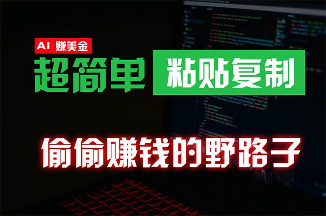 偷偷赚钱野路子，0成本海外淘金，无脑粘贴复制 稳定且超简单 适合副业兼职云富网创-网创项目资源站-副业项目-创业项目-搞钱项目云富网创