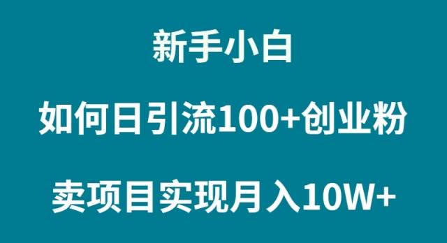 新手小白如何通过卖项目实现月入10W+云富网创-网创项目资源站-副业项目-创业项目-搞钱项目云富网创