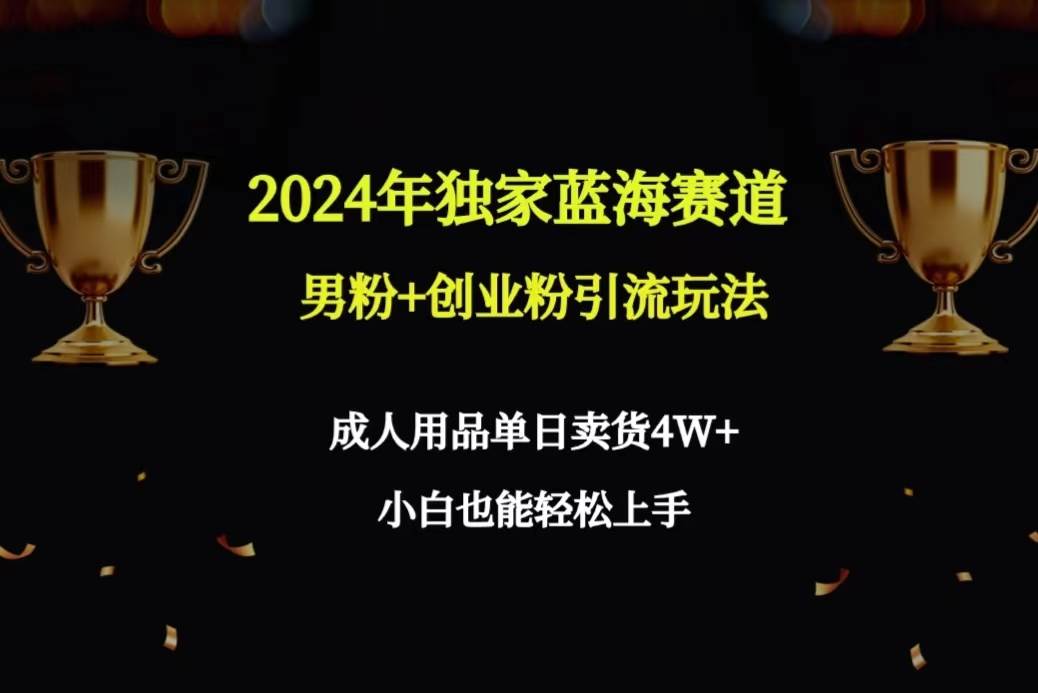 2024年独家蓝海赛道男粉+创业粉引流玩法，成人用品单日卖货4W+保姆教程云富网创-网创项目资源站-副业项目-创业项目-搞钱项目云富网创