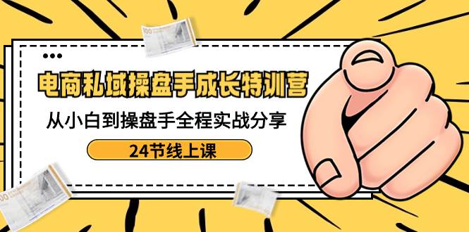 电商私域-操盘手成长特训营：从小白到操盘手全程实战分享-24节线上课云富网创-网创项目资源站-副业项目-创业项目-搞钱项目云富网创