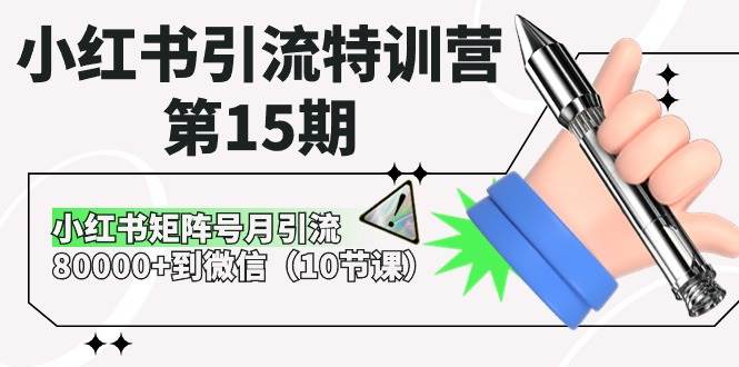 小红书引流特训营-第15期，小红书矩阵号月引流80000+到微信（10节课）云富网创-网创项目资源站-副业项目-创业项目-搞钱项目云富网创