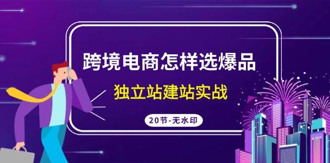 跨境电商怎样选爆品，独立站建站实战（20节高清无水印课）云富网创-网创项目资源站-副业项目-创业项目-搞钱项目云富网创