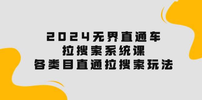 2024无界直通车·拉搜索系统课：各类目直通车 拉搜索玩法！云富网创-网创项目资源站-副业项目-创业项目-搞钱项目云富网创