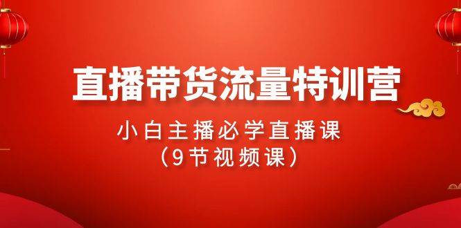 2024直播带货流量特训营，小白主播必学直播课（9节视频课）云富网创-网创项目资源站-副业项目-创业项目-搞钱项目云富网创