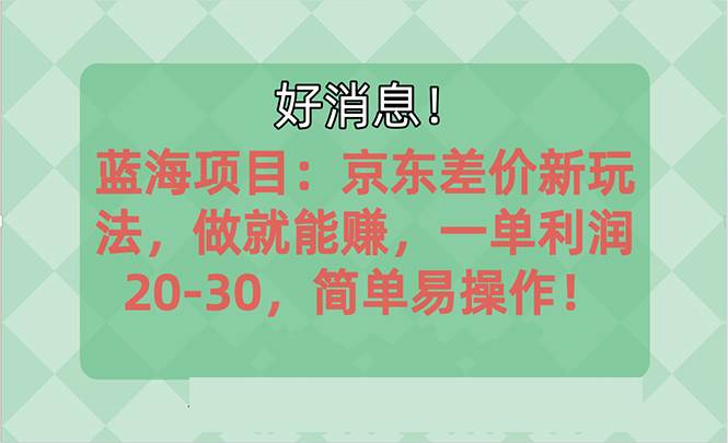 越早知道越能赚到钱的蓝海项目：京东大平台操作，一单利润20-30，简单…云富网创-网创项目资源站-副业项目-创业项目-搞钱项目云富网创