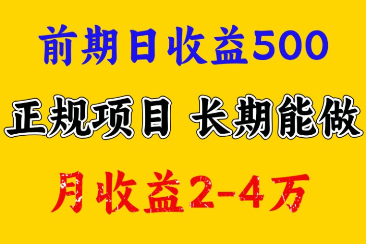 一天收益500+ 上手熟悉后赚的更多，事是做出来的，任何项目只要用心，必有结果云富网创-网创项目资源站-副业项目-创业项目-搞钱项目云富网创